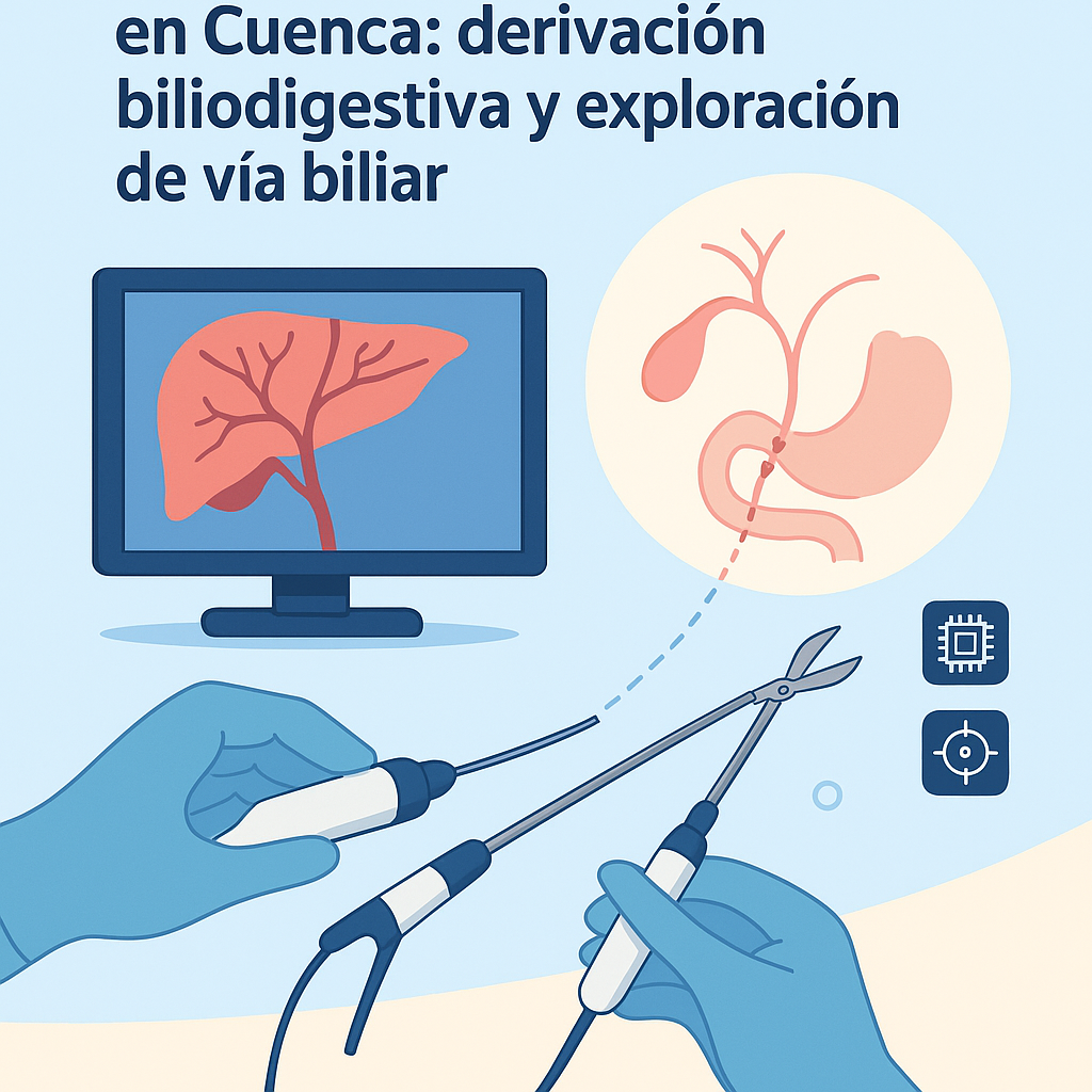 Cirugía laparoscópica biliar avanzada en Cuenca